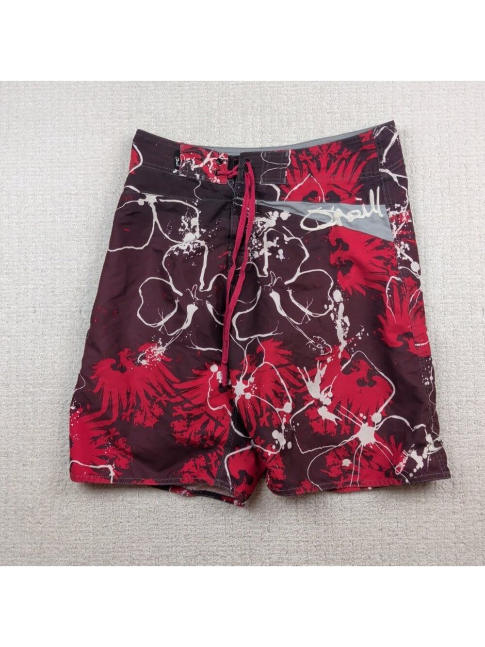Y2K O'Neill Men's Surf Board Shorts Size Floral / Double Headed Eagle Grunge ***